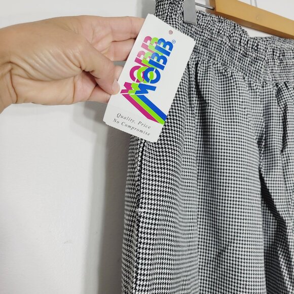 Mobb Women's Black White Plaid Checkered Elastic Weight High Rise Pant S,M,3XL - Picture 8 of 16